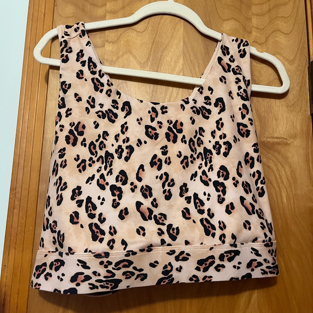 Fabletics Leopard Print Sports Bra